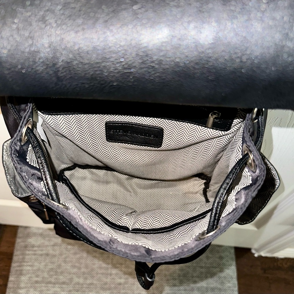 Beautiful Steve Madden Silver Studded Black Backpack - Picture 14 of 16
